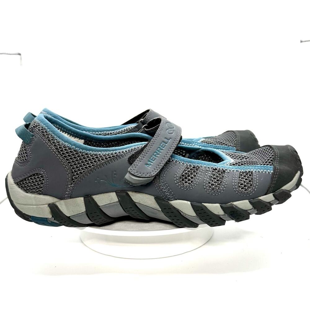 Merrell Waterpro Pandi 2 Women's Sz 9 Mary Jane Mesh Water Trail Shoes Grey Blue - Picture 5 of 7